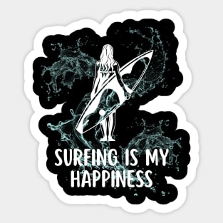 SURFING IS MY HAPPINESS Sticker